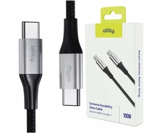 "Allity" kabelis AUC-01 USB-C - USB-C 2.0 m 100W juodas