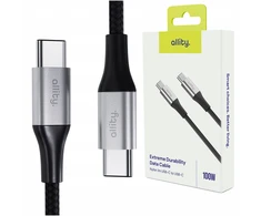 "Allity" kabelis AUC-01 USB-C - USB-C 1,0 m 100W juodas