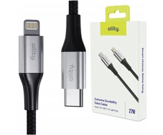 "Allity" kabelis AUC-01 USB-C - Lightning 2.0 m 27W juodas
