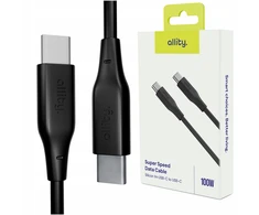 "Allity" kabelis AUC-02 USB-C - USB-C 1,0 m 100W juodas