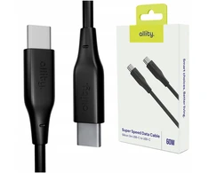 "Allity" kabelis AUC-02 USB-C - USB-C 1.0 m 60W juodas