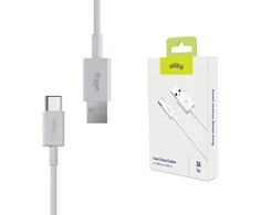 Allity Sp. su o.o. Allity cable AUC-03 USB-A - USB-C 1.0m 3A baltas