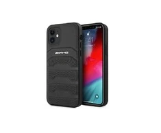 Mercedes Benz Apple iPhone 11 Mercedes AMG odinis dėklas Debossed Lines (AMHCN61GSEBK) juodos spalvos