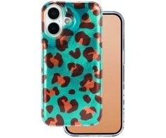 Coolcasc Gyvūnų rašto dėklas iPhone 16 6,1 colio telefonui „Crazy Cheetah“