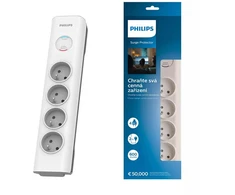 „Philips“ viršįtampių apsauga, 4 lizdai, 2 m, balta, 16a, spn7040wa/60
