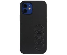 Dėklas Apple iPhone 12 / 12 Pro Audi Synthetic odinis (AU-TPUPCIP12P-TT/D1-BK) juodos spalvos
