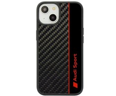 Dėklas Apple iPhone 14 Audi Carbon Fiber Stripe (AUS-TPUPCIP14-R8/D1-BK) juodos spalvos