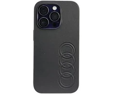 Dėklas Apple iPhone 14 Pro Audi Synthetic odinis (AU-TPUPCIP14P-TT/D1-BK) juodos spalvos