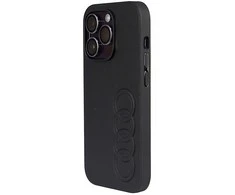 Dėklas Apple iPhone 14 Pro Audi Synthetic odinis (AU-TPUPCIP14P-TT/D1-BK) juodos spalvos