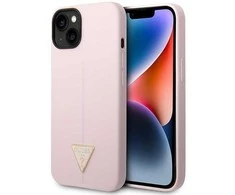 Guess GUHCP14MSLTGU Apple iPhone 14 Plus / 15 Plus 6.7″ violetinės spalvos kietas dėklas Silicone Triangle