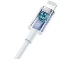 Telforceone 4Kom BWOO su laidu ausinės Lightning su regulacją głośności HF179 balta