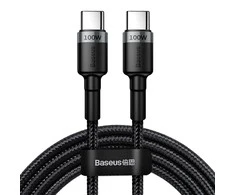 Baseus Cafule PD2.0 100W greito įkrovimo USB-C kabelis 20V 5A 2m - Pilkas / Juodas