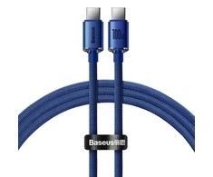 Baseus Crystal Shine kabelis USB-C - USB-C 100W 1.2m mėlynas