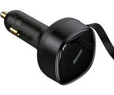 Automobilinis įkroviklis Baseus Enjoyment su kabeliu USB-C, 33W (juodas)