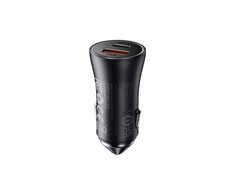Automobilinis telefono kroviklis Baseus Golden Contactor Max, USB + USB-C, 60 W, pilka
