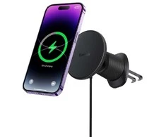 Magnetinis automobilinio telefono laikiklis Baseus su belaidžiu įkrovimu CW01 (juodas)