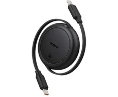 Baseus Free2Pull Mini USB-C į USB-C USB laidas, 60 W, 1, (juodas)