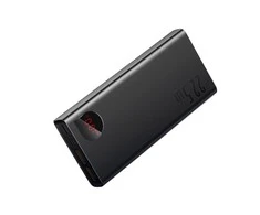 LiPo išorinis akumuliatorius (Powerbank) 20000mAh 22.5W su PD3.0 QC3.0 2xUSB + USB C ADAMAN Metal juodas BASEUS