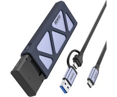 Aptel BENFEI SSD drive housing M.2 NVMe SSD USB-C USB-A pilka