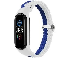 Telcon Mėlyna BRAIDED BAND SMART BAND M3/M4/M5/M6 Baltas-Mėlynas