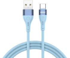 BWOO kabelis USB – USB-C 1m 3A minimalistinis silikoninis žalias X280C