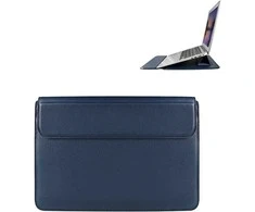 Devia nešiojamo kompiuterio / MacBook dėklas Ultra-Thin 15,4'' atsparus vandeniui PU leather mėlynos spalvos