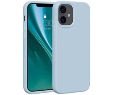 Dėklas Telforceone Etteri Silicone Apple iPhone 12 / 12 Pro 6,1" žydros spalvos