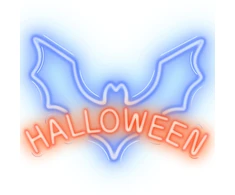 Neon PLEXI LED HALLOWEEN mėlyna raudona NNE17 Neolia
