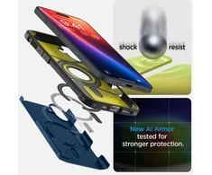 Dėklas Spigen Tough Armor MagSafe, navy mėlynas – Apple iPhone 16
