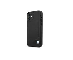 Apple iPhone 12 Mini BMW dėklas odinis Deboss (BMHCP12SRCDPK) juodos spalvos