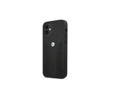 Apple iPhone 12 Mini BMW dėklas odinis Curve Perforate (BMHCP12SRSPPK) juodos spalvos