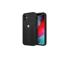 BMW BMHCP13SRS PPR dėklas Apple iPhone 13 mini 5.4″ red kietas dėklas Leather Curve Perforate