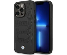 BMW BMHMP14X22RPSK dėklas Apple iPhone 14 Pro Max 6.7″ juodos spalvos Leather Seats Pattern MagSafe