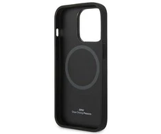 Apple iPhone 14 Pro Max BMW dėklas Signature Logo Imprint Magsafe juodos spalvos