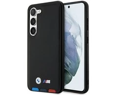 Samsung Galaxy S23 Plus BMW odinis dėklas Stamp Tricolor (BMHCS23M22PTDK) juodos spalvos