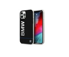 BMW kietas firminis firminis dėklas su spausdintu logotipu, skirtas iPhone 12 / 12 Pro - Juodas