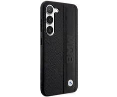 Samsung Galaxy S23 Plus BMW Odinis Dėklas Textured &amp; Stripe (BMHCS23M22RDPK) juodos spalvos