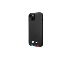 Apple iPhone 14 Pro Max BMW odinis dėklas Stamp Tricolor MagSafe (BMHMP14X22PTDK) juodos spalvos