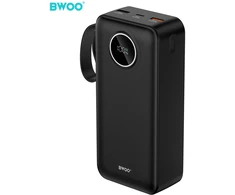 Išorinė baterija POWER BANK Bwoo (BO-P64) 30000mAh (2xUSB; 1xUSB-C; 22,5W) juoda