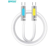 „Mentor BWOO X325C-C“ kvapnus kabelis USB-C - USB-C 240W baltas