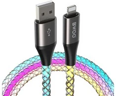 BWOO 27W kabelis X279C-L USB-C į žaibo jungtį su RGB spalvotu apšvietimu
