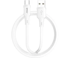 BWOO 3A silikoninis laidas X329C USB – USB-C 1m baltas