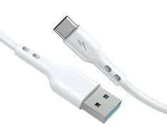 BWOO Cable USB - USB-C 2m 3A baltas