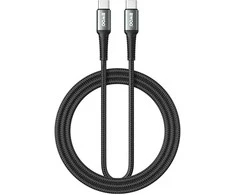 BWOO Braided Cable USB-C - USB-C 2m 60W juodas