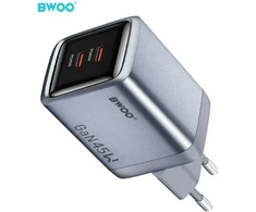 Mathorn BWOO BO-CDA239 wall charger 2xUSB-C 3A PD 45W pilkas with PPS