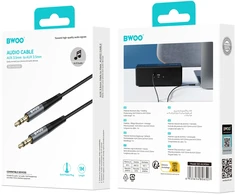 Oem BWOO nailono pintas + aliuminio lydinio korpuso papildomas kabelis BO-AUX064 3,5 mm į 3,5 mm