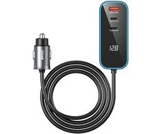 BWOO kroviklis automobiliui PD RGB CC107 1x USB-C 1x USB 30W juodas