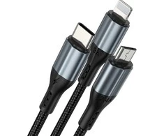 BWOO greitas 3 in 1 USB 3A įkrovimo kabelis X274