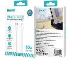 BWOO Fast 60W kabelis BO-X284 USB-C į USB-C, skirtas "iPhone 15" serijai