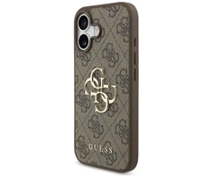 Dėklas Guess 4G Big Logo skirtas Apple iPhone 17 rudos spalvos